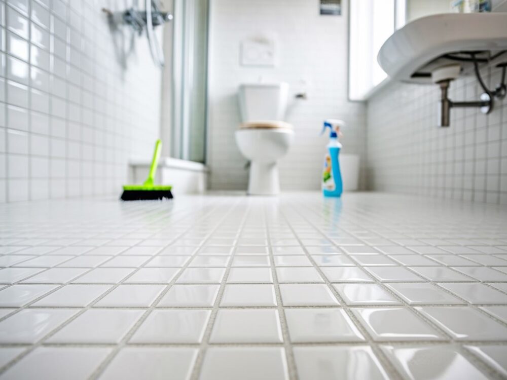 0Efekt końcowy po wyczyszczeniu fug w łazience