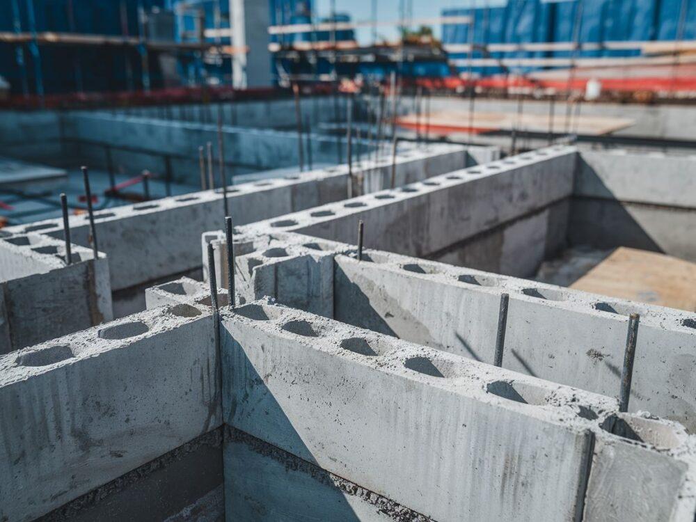 0Fundamenty domu w trakcie prac budowlanych