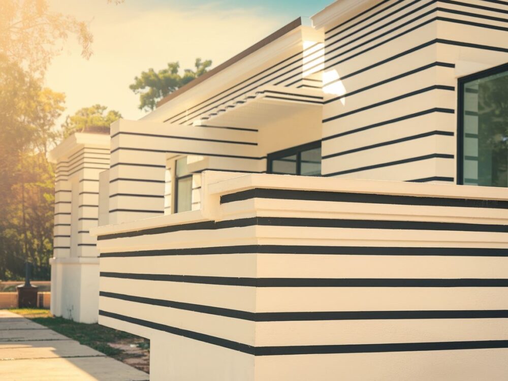 0Inspiracja na wzór pasów na elewacji domu