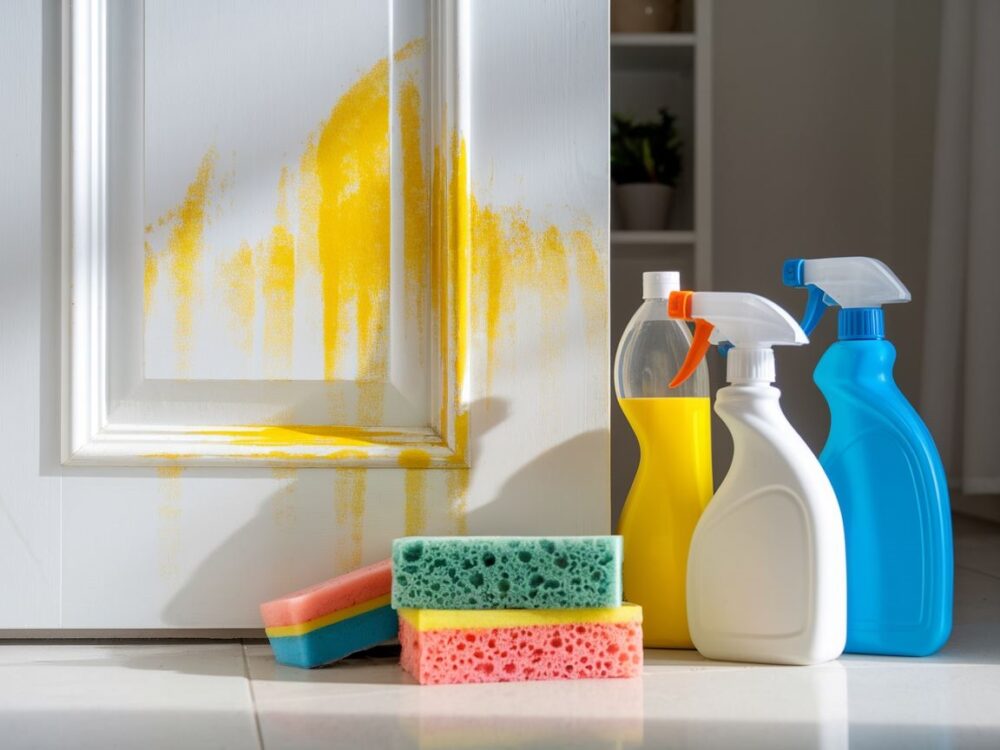 0Przygotowanie do czyszczenia drzwi