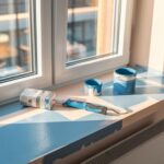 Szczegóły pracy nad odświeżeniem starego parapetu