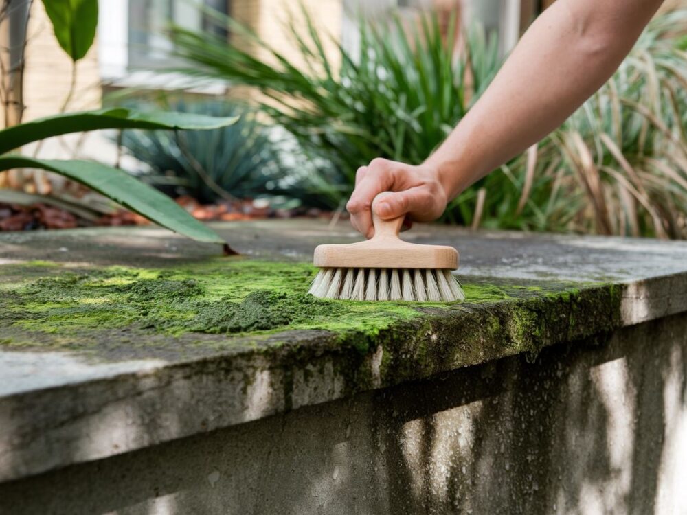 Beton bez mchu po zastosowaniu domowych sposobów