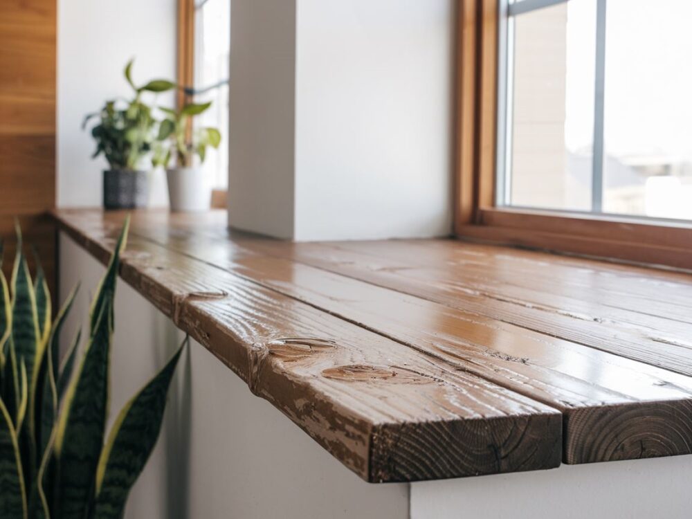 Elegancki parapet DIY z paneli podłogowych