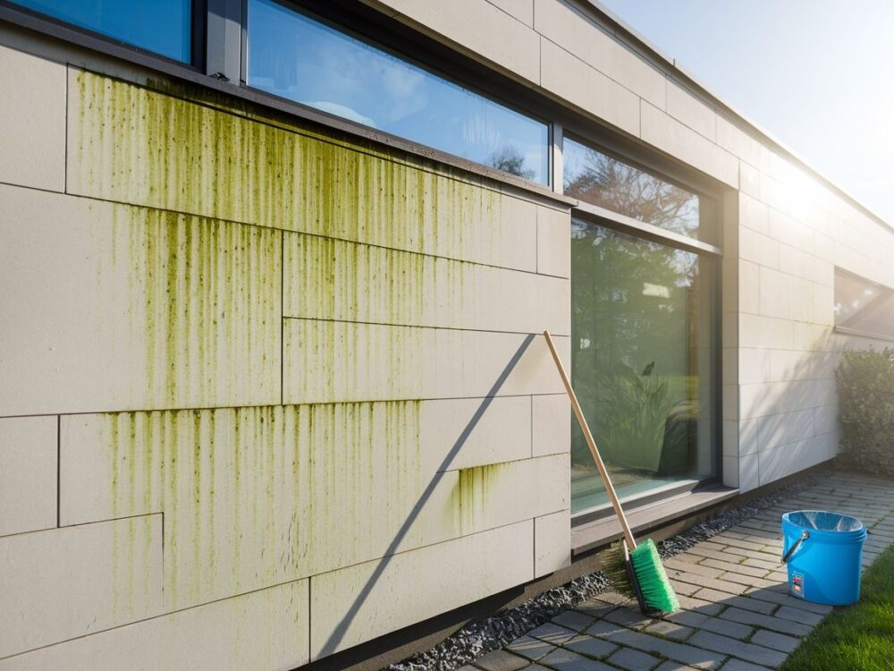 Elewacja przed i po czyszczeniu