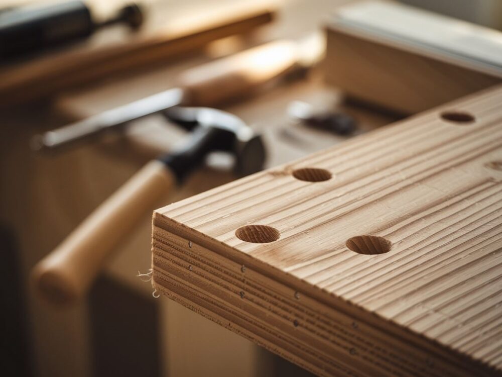 Idealnie zamaskowany wkręt w drewnie