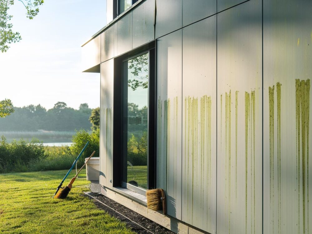 Metody usuwania zielonego nalotu z elewacji