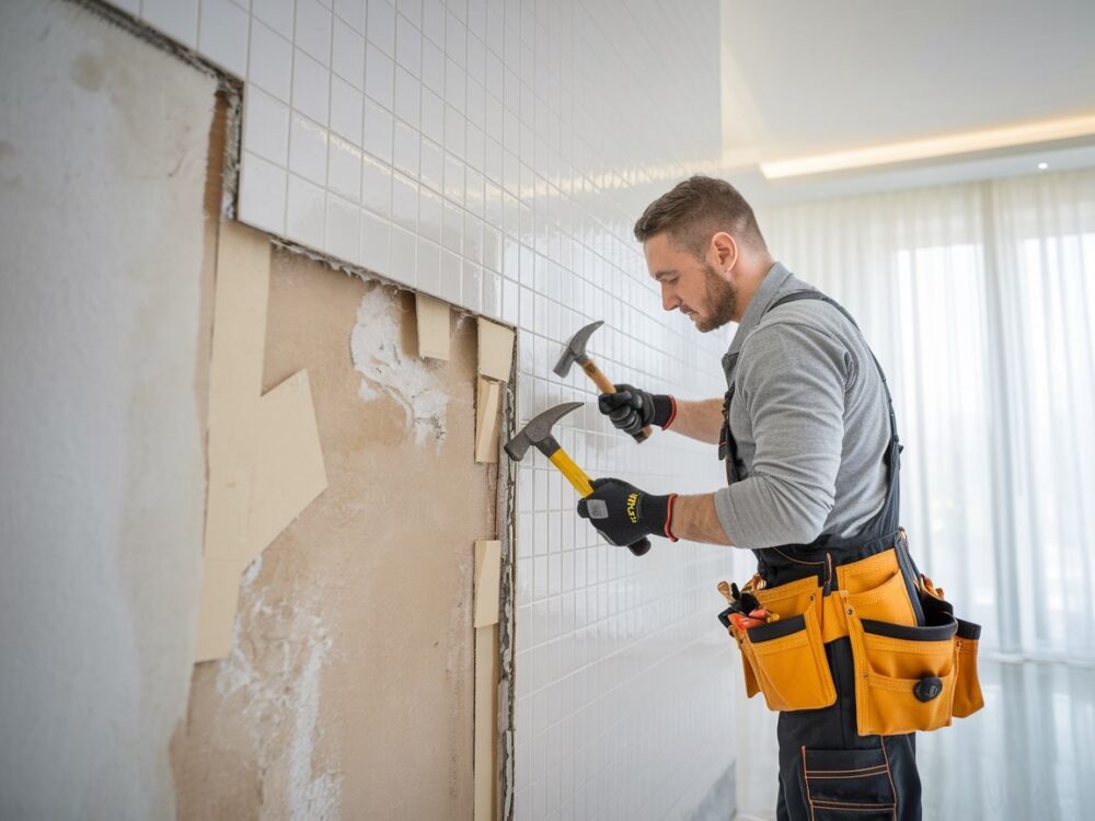 Narzędzia do bezpiecznego usuwania płytek ze ściany