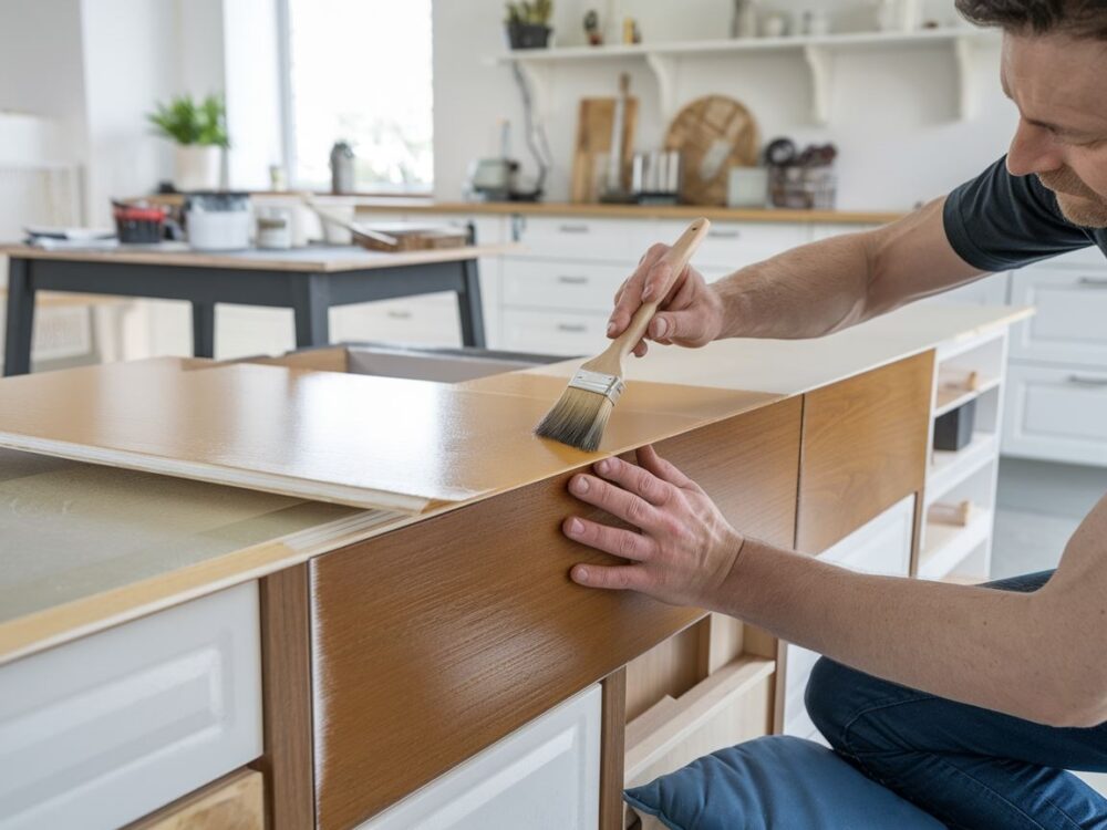 Narzędzia i materiały do renowacji mebli kuchennych