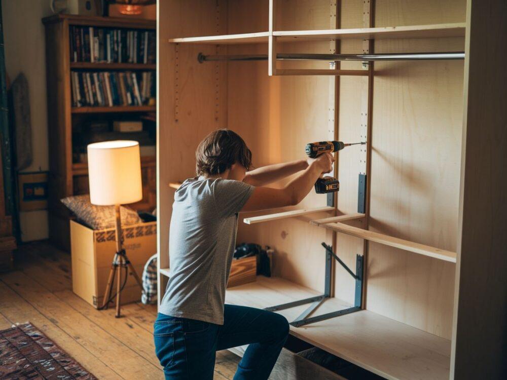 Narzędzia stolarskie używane do wzmacniania półek