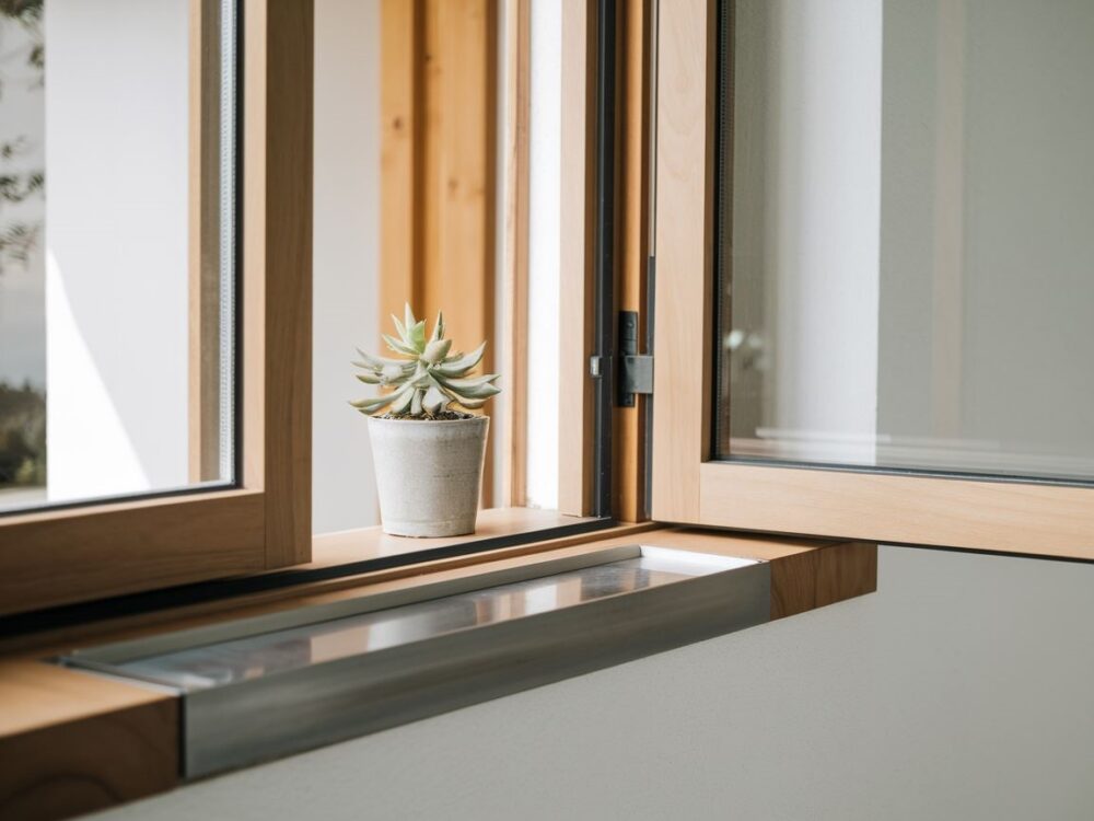 Nowoczesny parapet z funkcjonalnym kapinosem