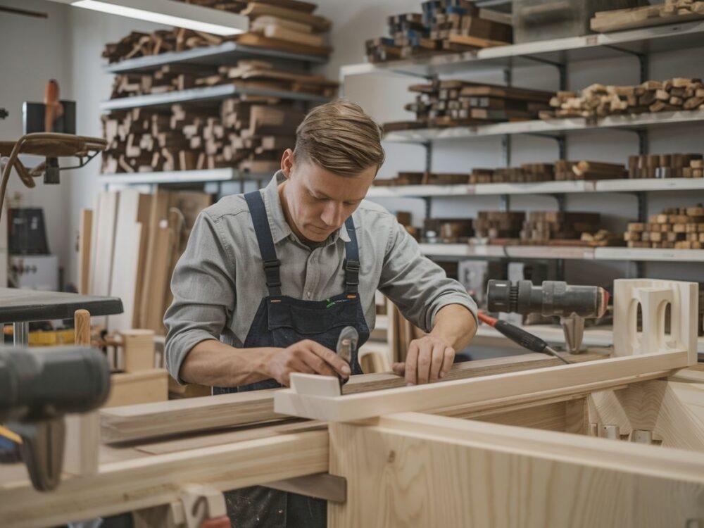 Nowoczesny warsztat stolarski z profesjonalnym wyposażeniem