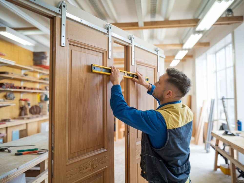Proces instalacji drzwi przez profesjonalistę