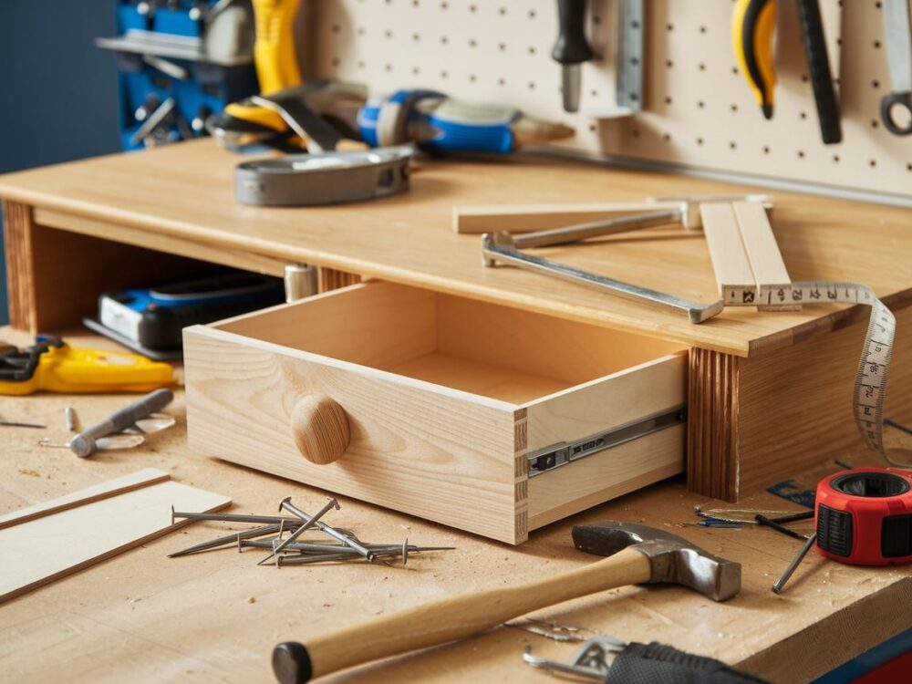 Przygotowanie elementów drewnianych do budowy szuflady