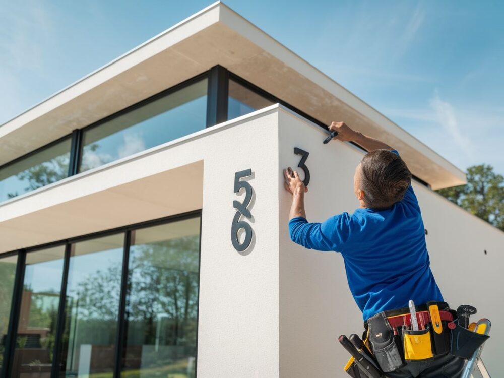 Przygotowanie narzędzi do montażu numeru domu