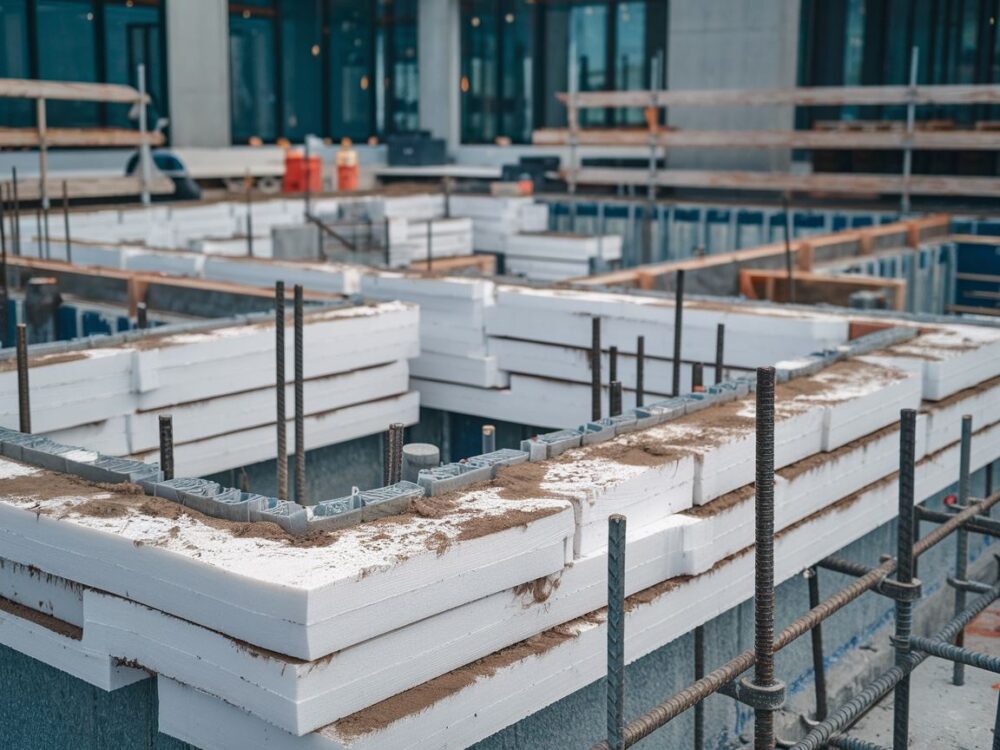 Styropian fundamentowy na budowie