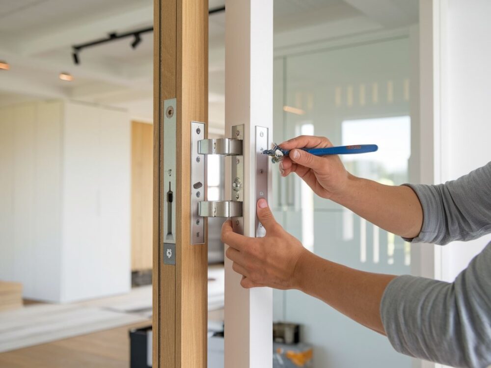 Technika podnoszenia drzwi na zawiasach