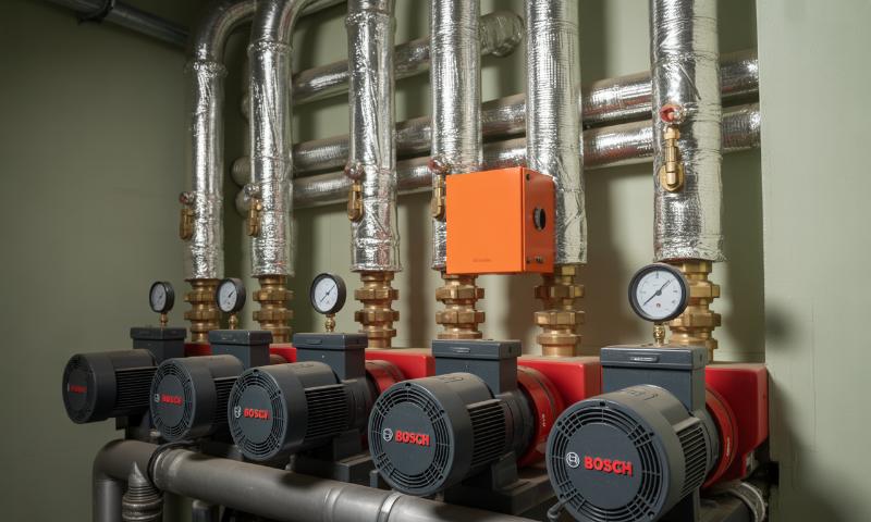 pompa obiegowa zamontowana w kotłowni